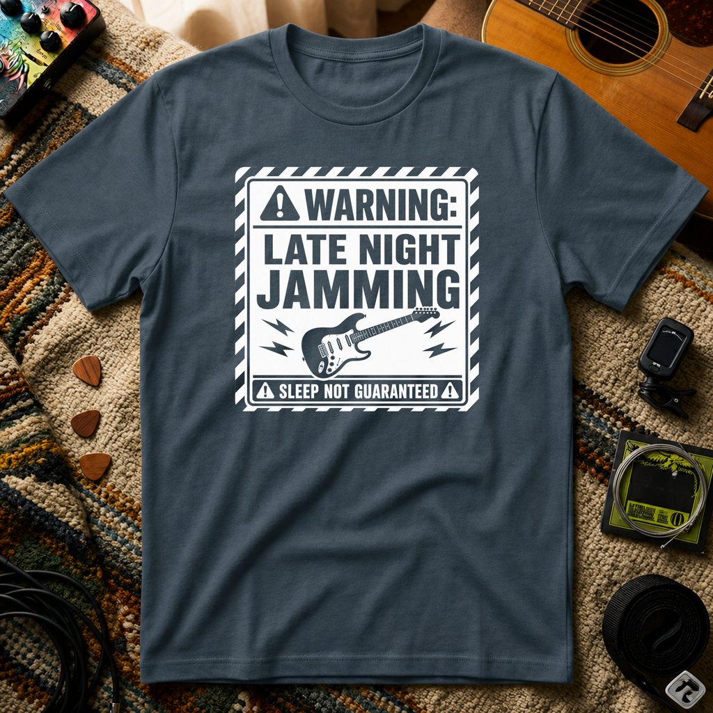 Warning Late Night Jamming T-Shirt