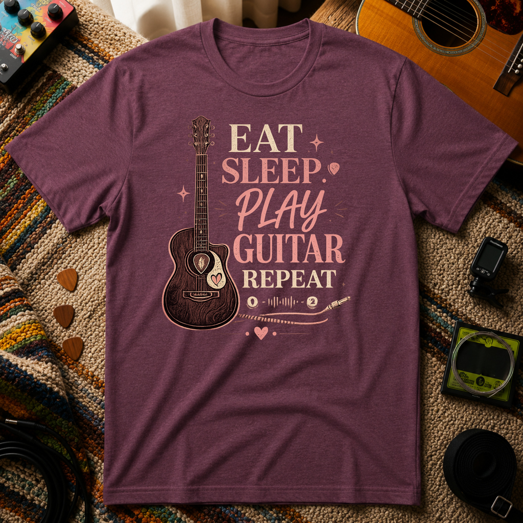 Eat Sleep Play Guitar Repeat T-Shirt