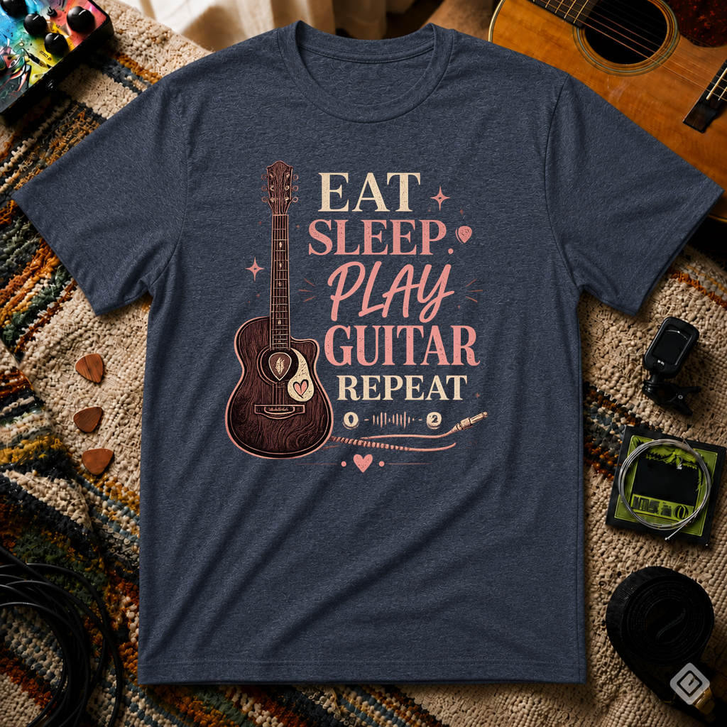 Eat Sleep Play Guitar Repeat T-Shirt