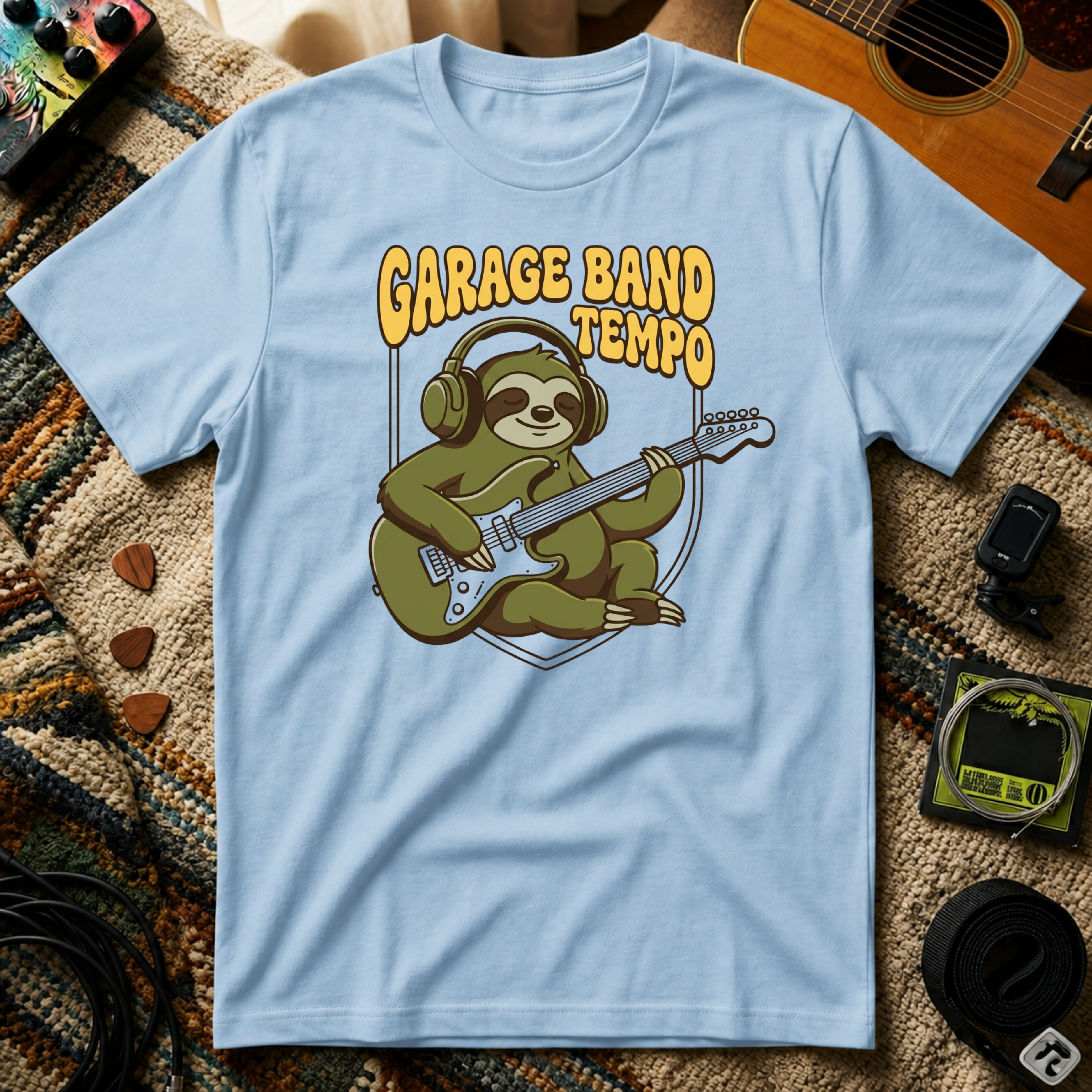 Sloth Garage Band Tempo T-Shirt