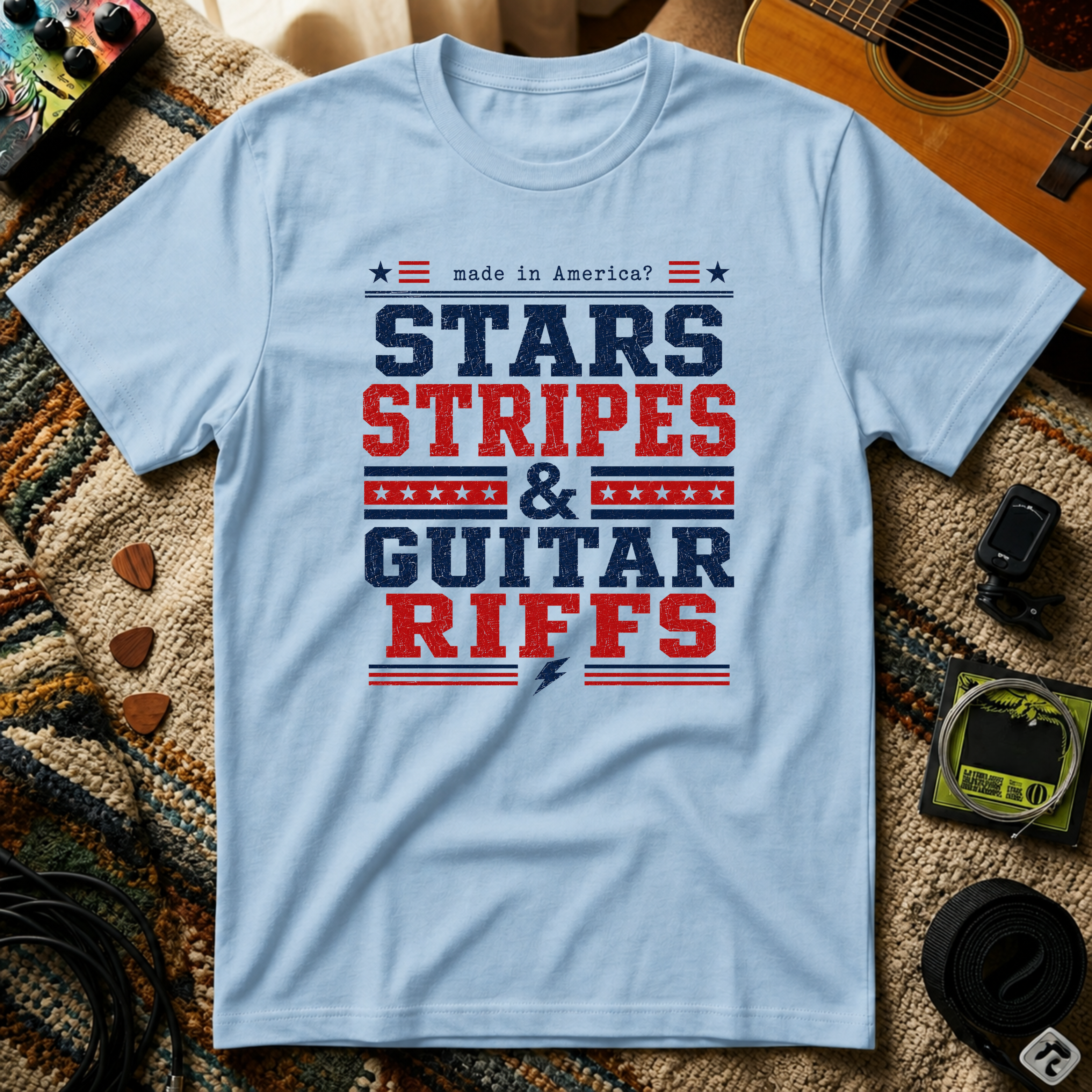 Stars Strips & Guitar Riffs T-Shirt