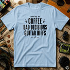 Running On Coffee Bad Decisions Guitar Riffs T-Shirt