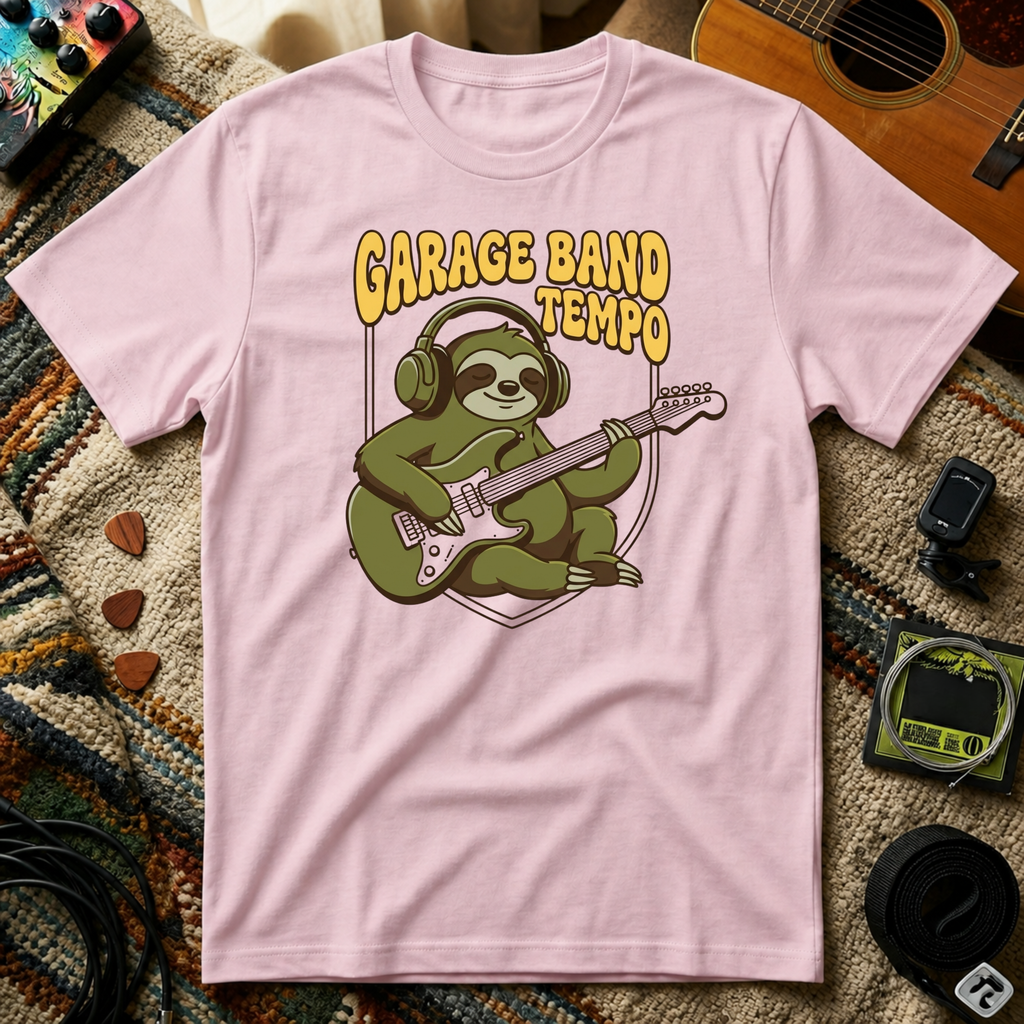 Sloth Garage Band Tempo T-Shirt