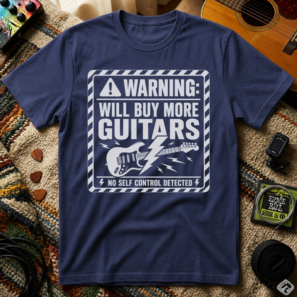 Warning Will Buy More Guitars T-Shirt