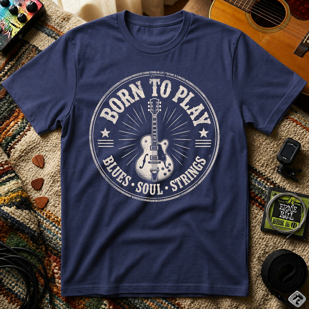 Born To Play Blues Soul Strings T-Shirt