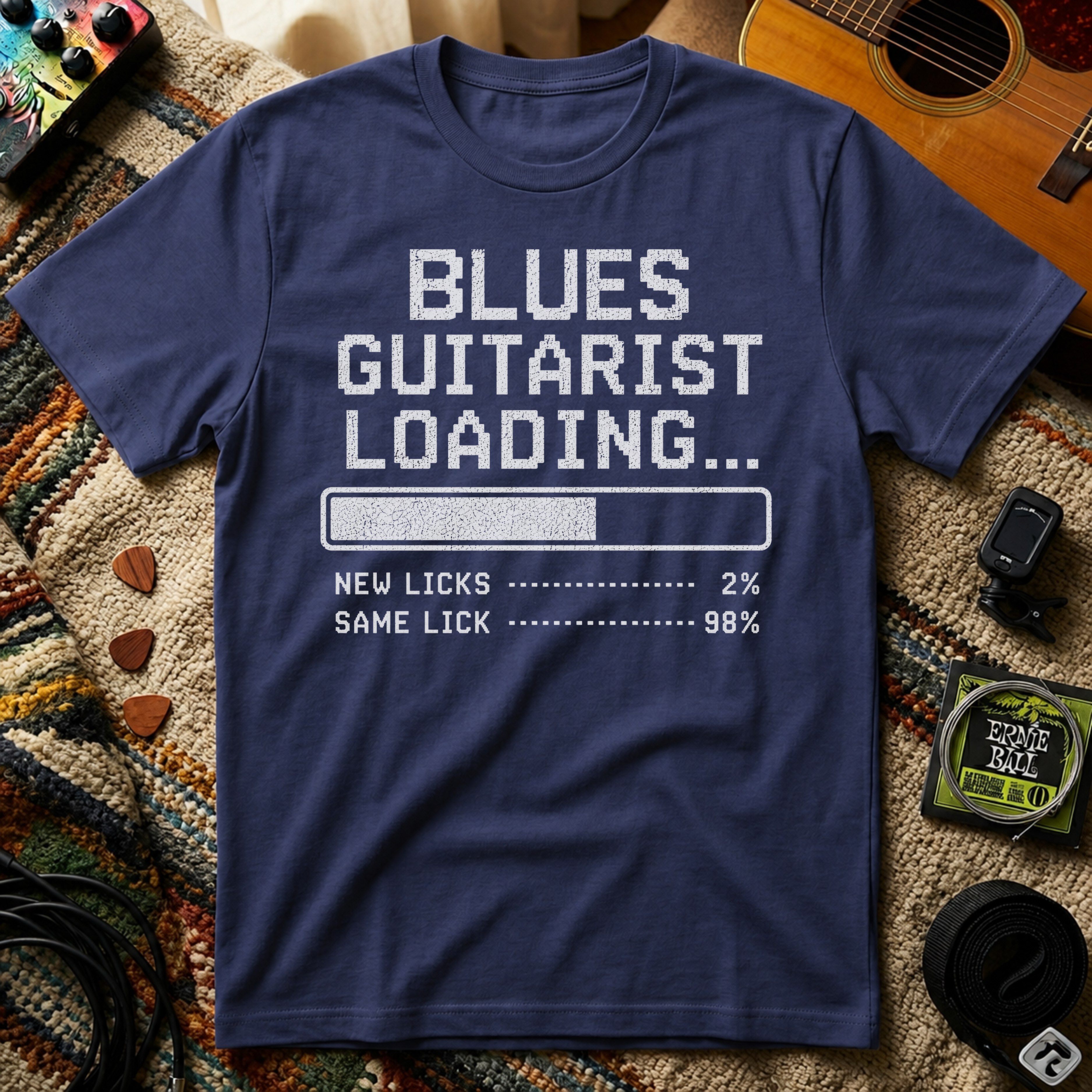 Blues Guitarist Loading T-Shirt
