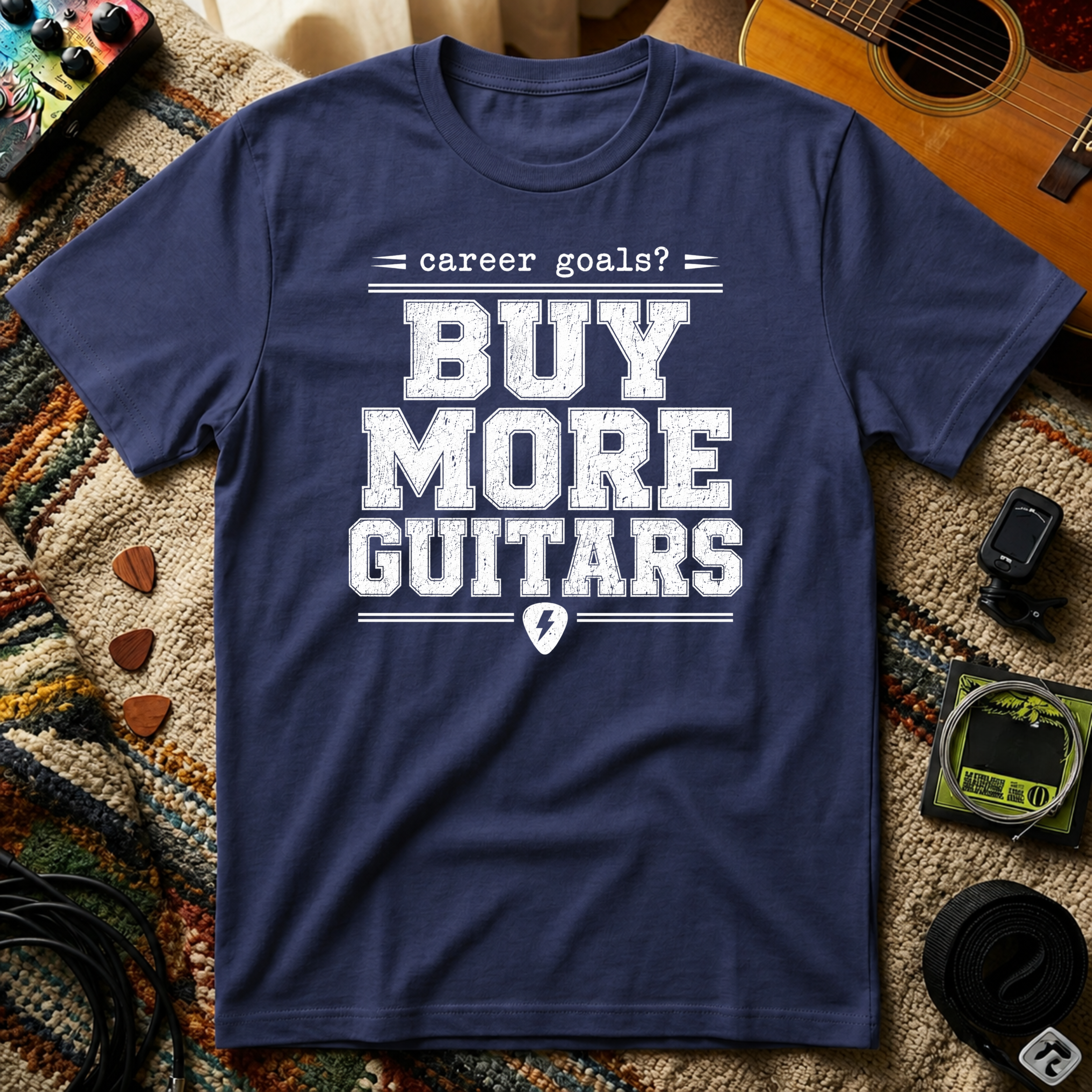 Career Goals Buy More Guitars T-Shirt