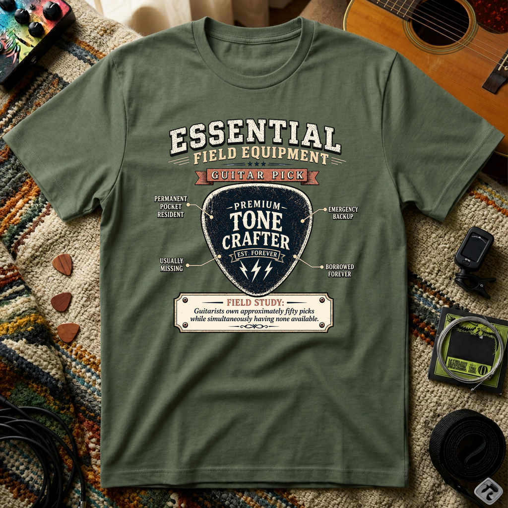 Essential Field Equipment Guitar Pick T-Shirt