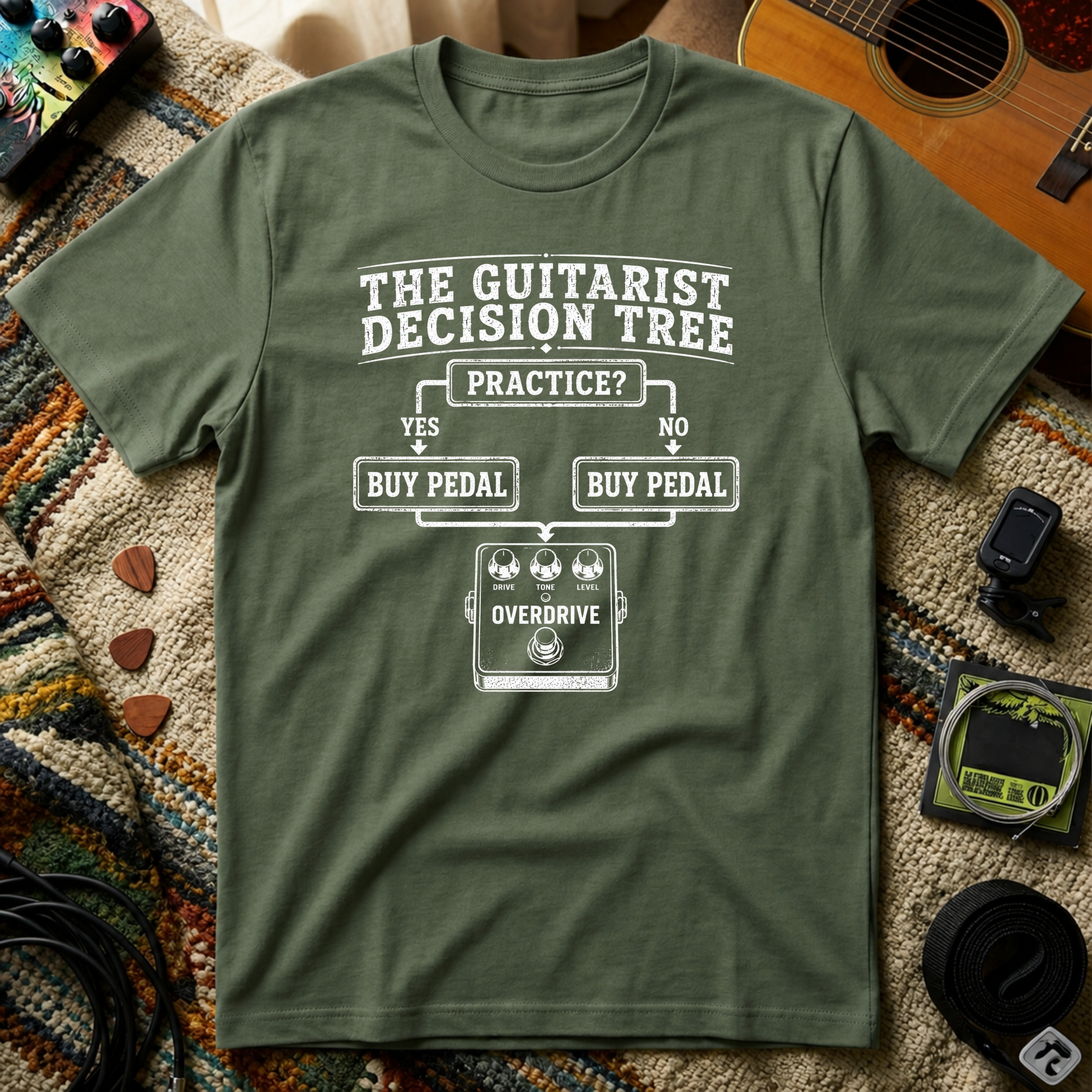 The Guitarist Decision Tree T-Shirt
