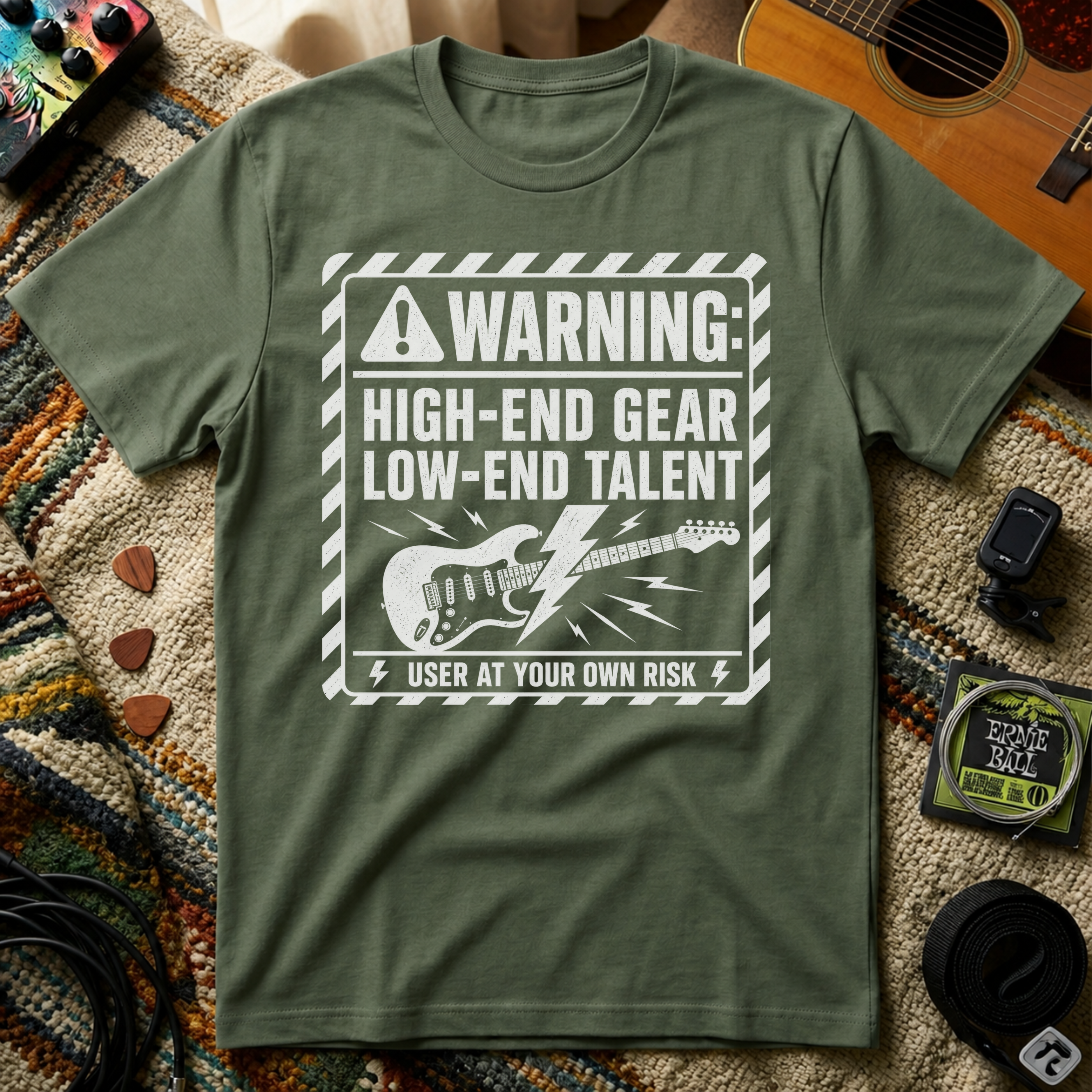 Warning High End Gear Low End Talent T-Shirt