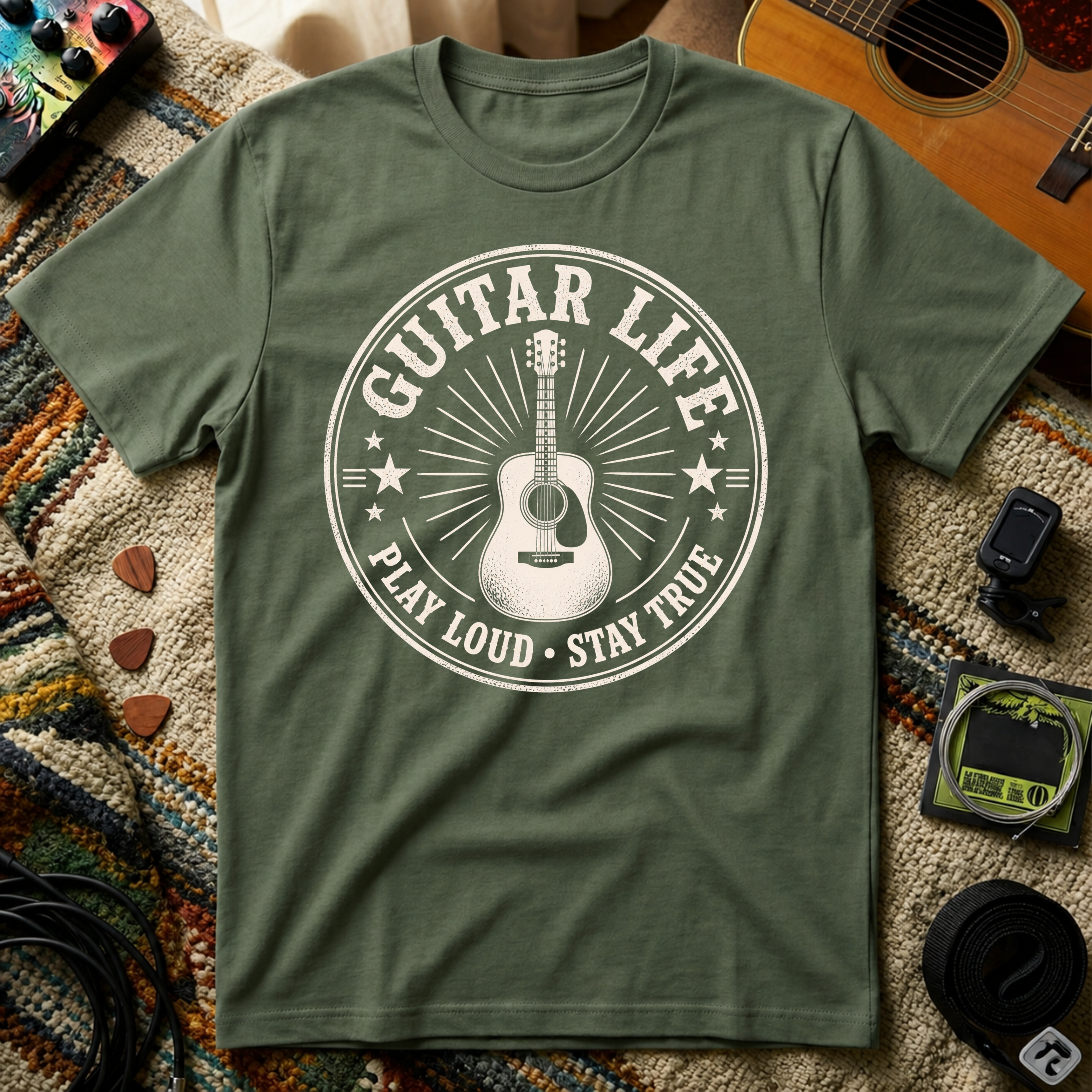 Guitar Life Play Loud Stay True T-Shirt