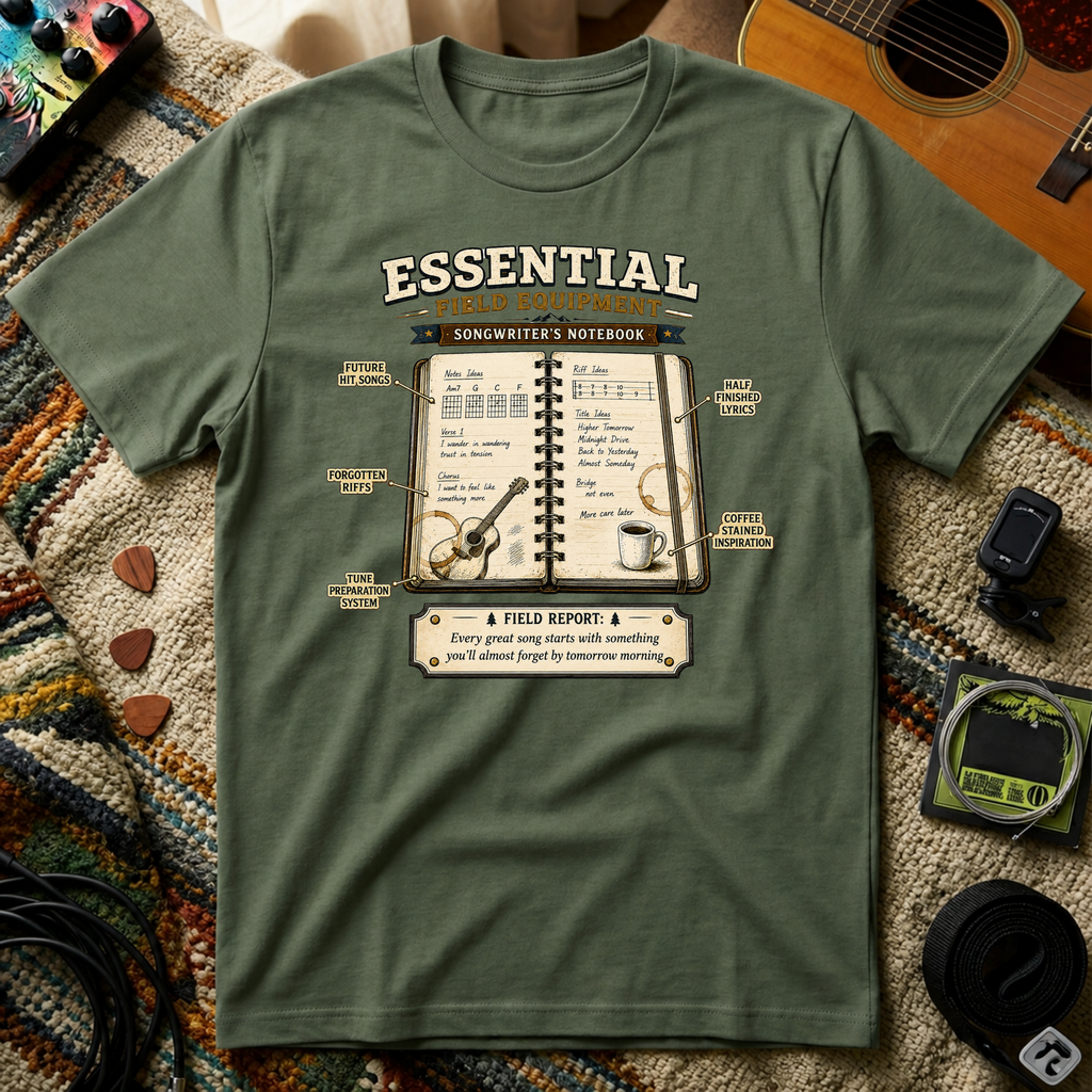 Essential Field Equipment Songwriters Notebook T-Shirt