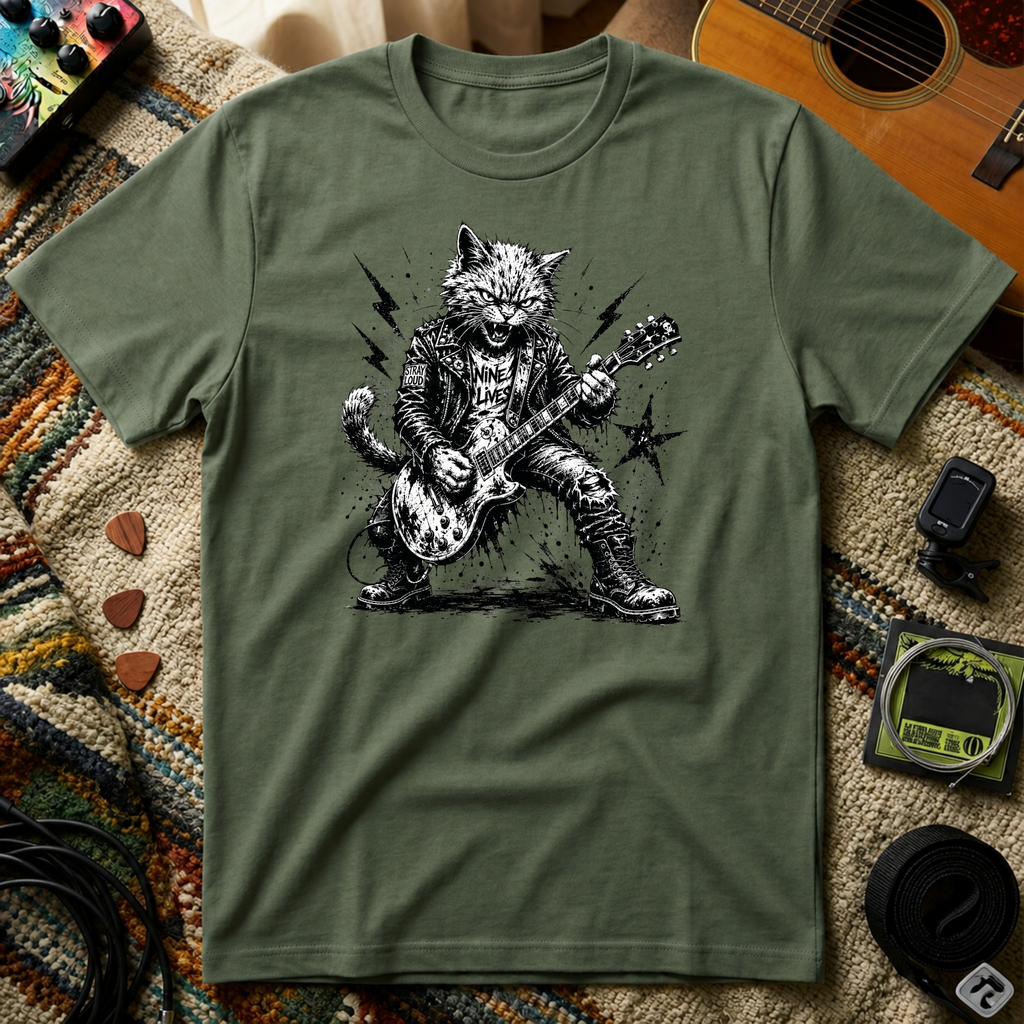 Punk Rock Cat T-Shirt