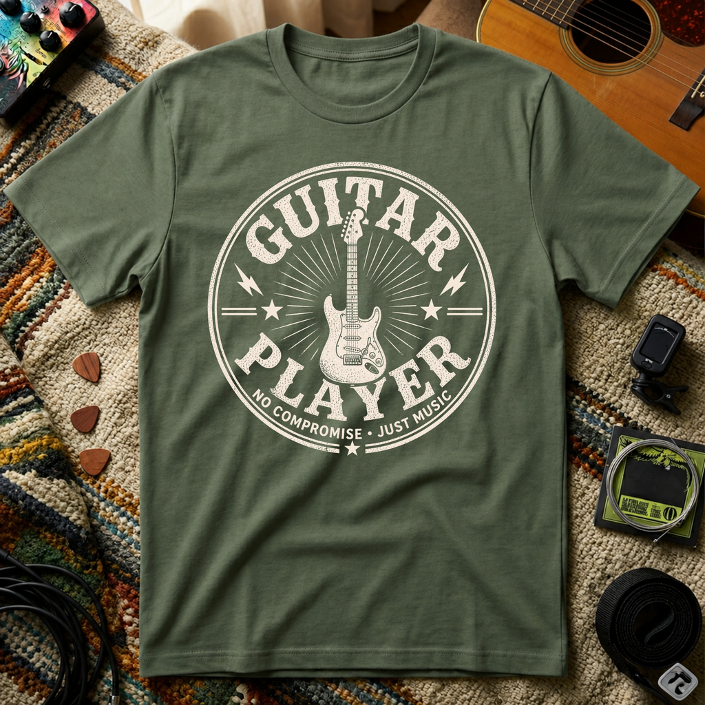 Guitar Player No Compromise Just Music T-Shirt
