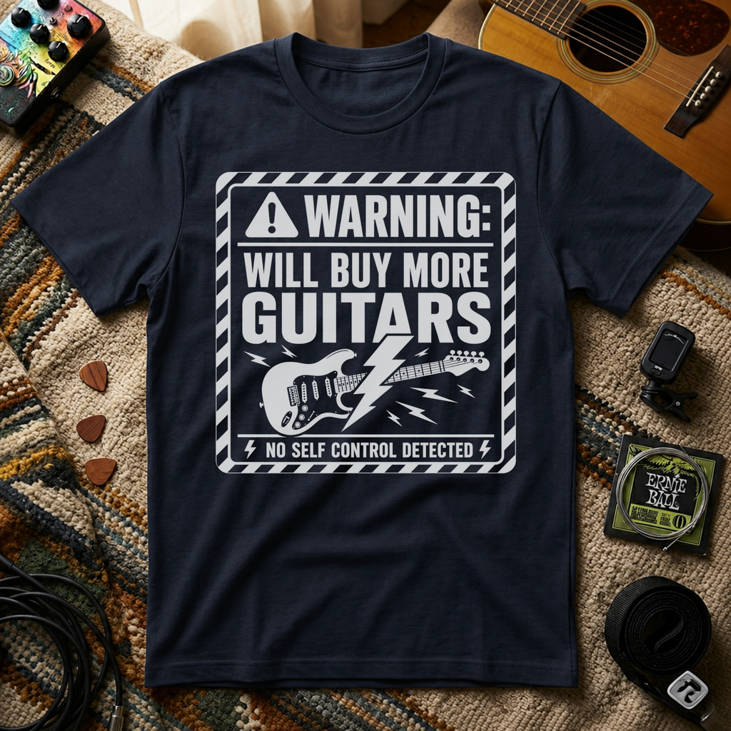 Warning Will Buy More Guitars T-Shirt