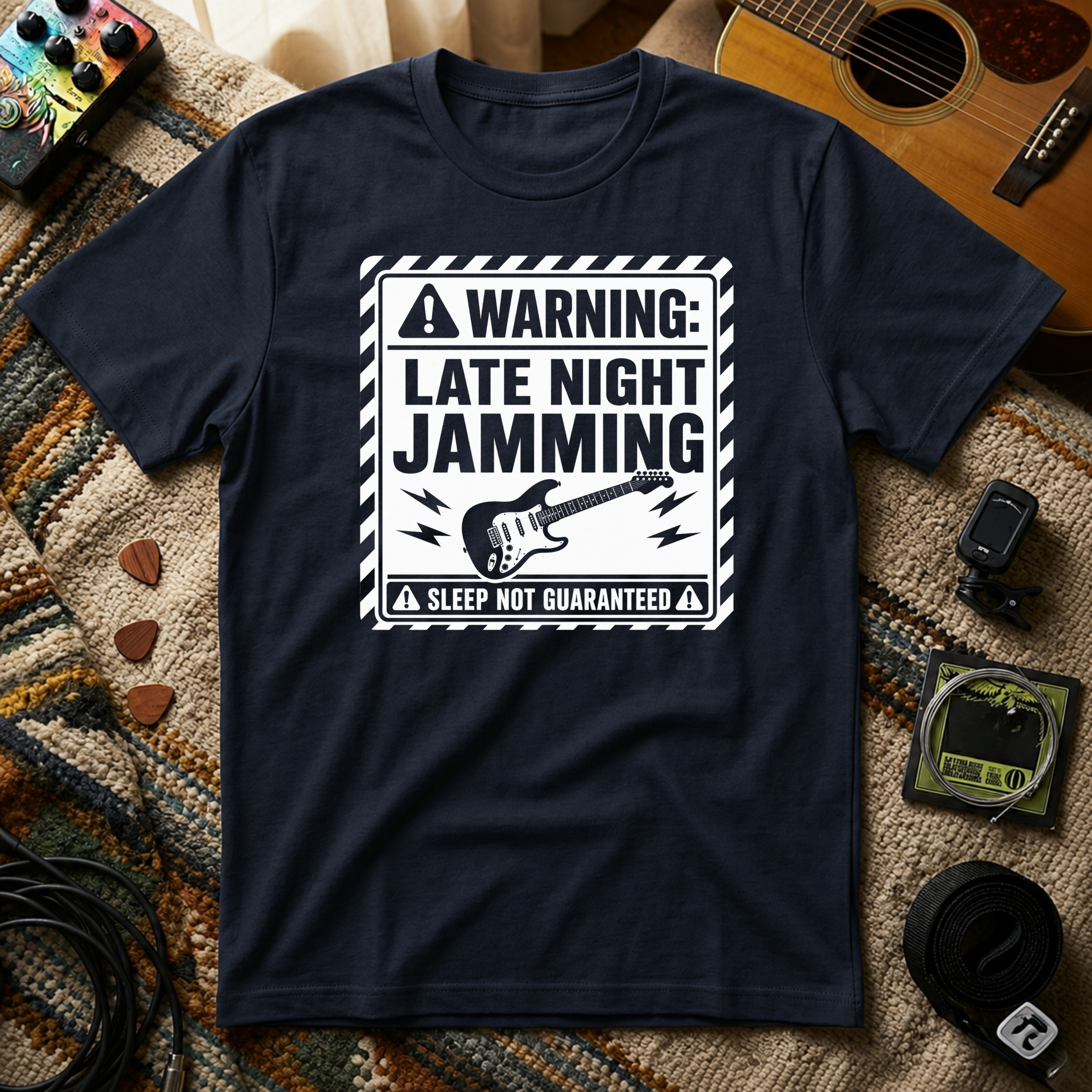 Warning Late Night Jamming T-Shirt