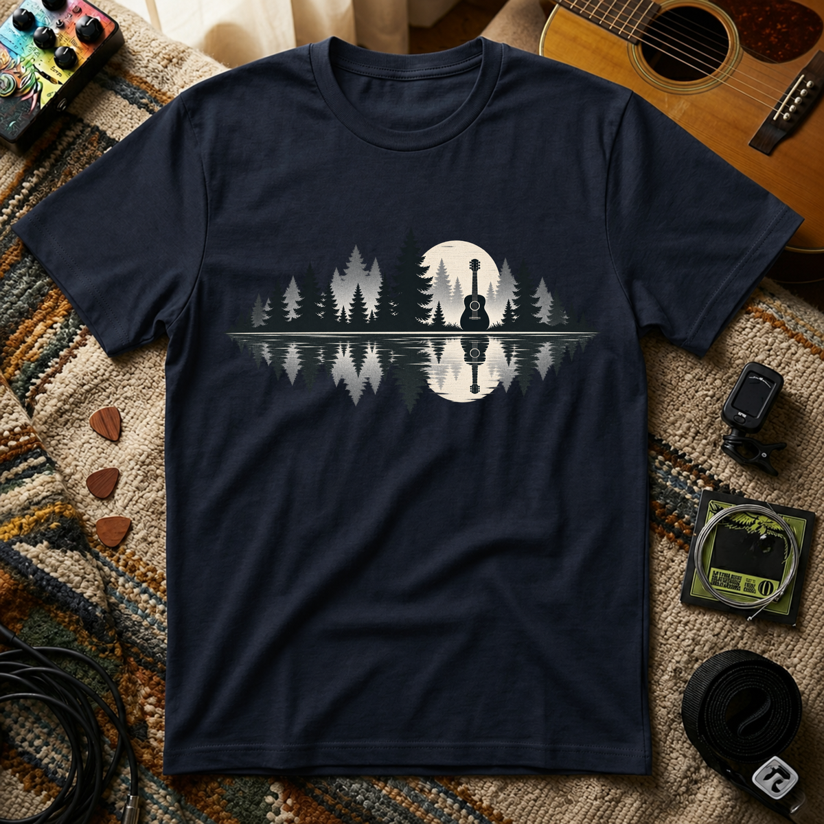 Guitar Lake Reflection T-Shirt