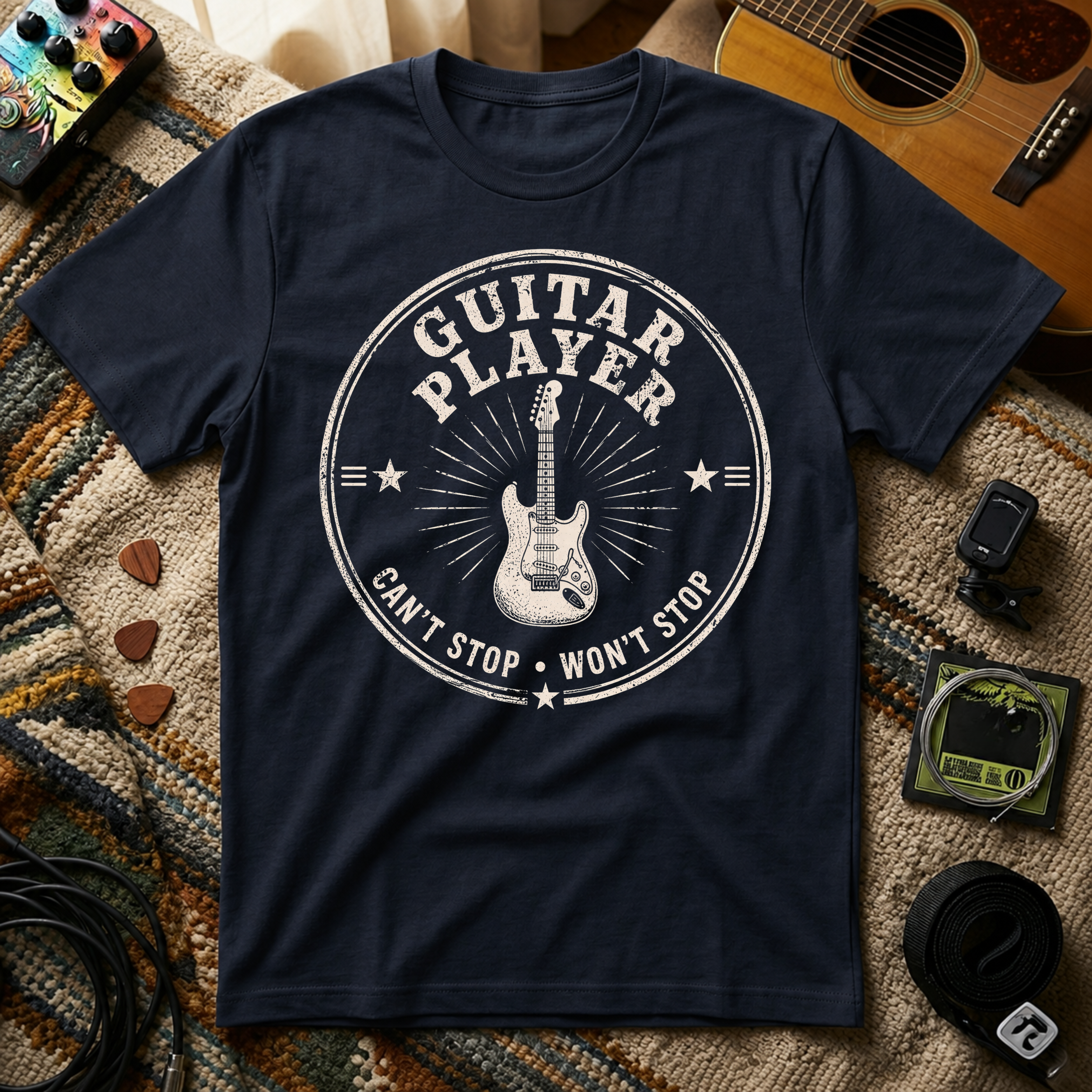 Guitar Player Can't Stop Won't Stop T-Shirt