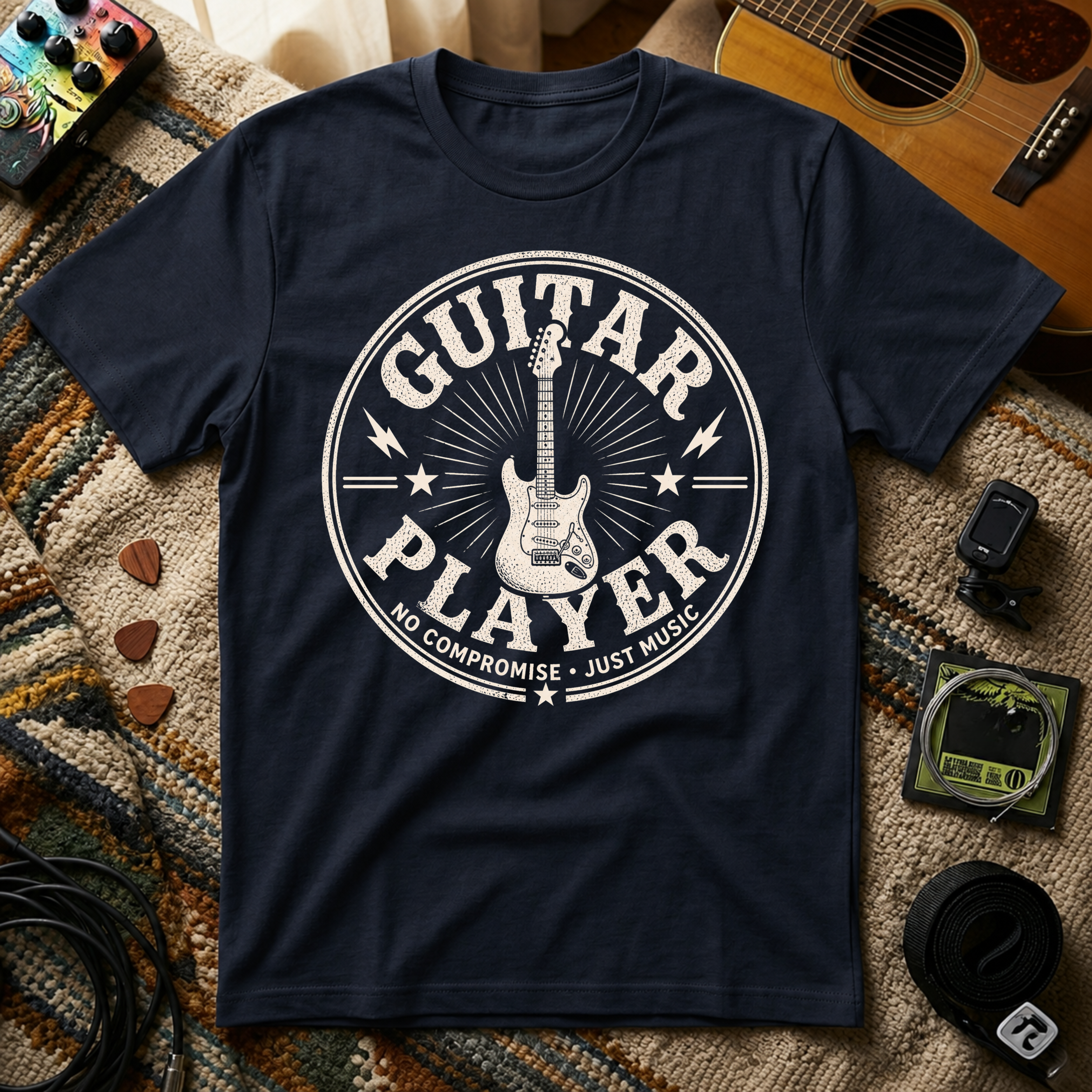 Guitar Player No Compromise Just Music T-Shirt