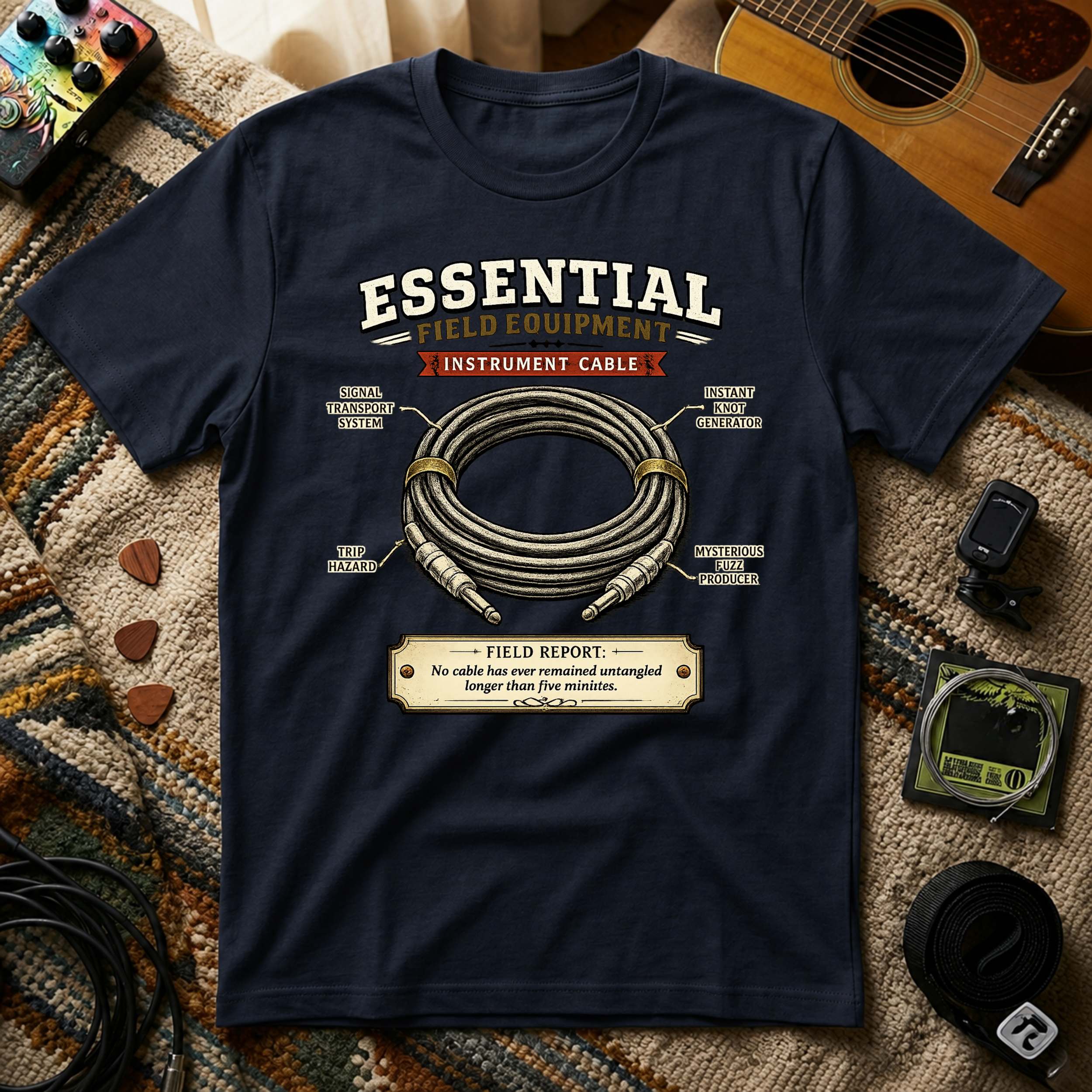 Essential Field Equipment Instrument Cable T-Shirt