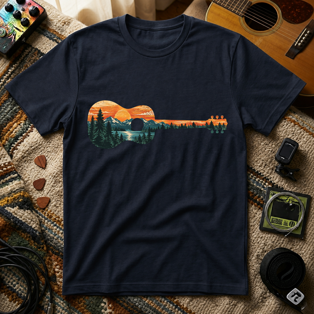 Guitar Woods Landscape T-Shirt