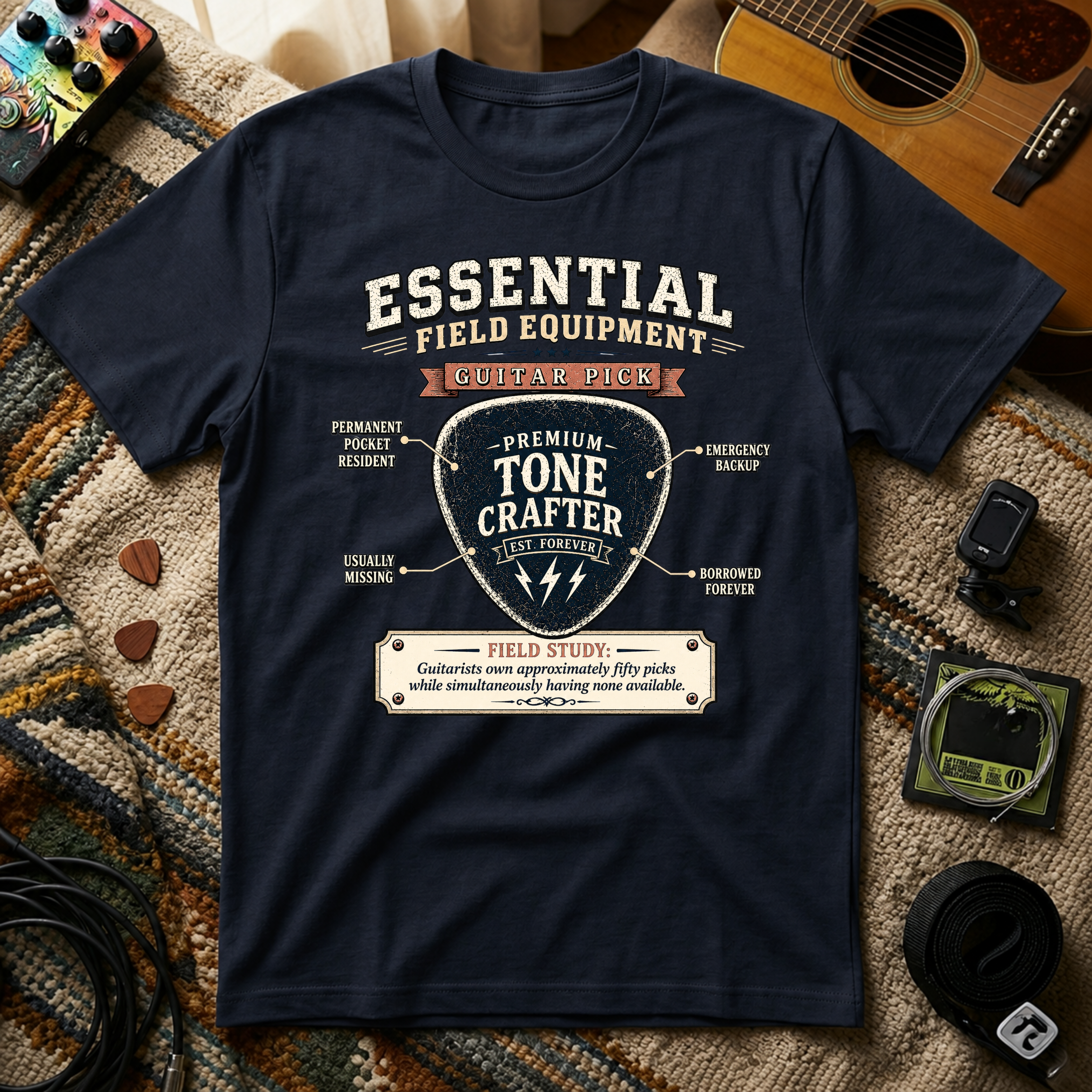 Essential Field Equipment Guitar Pick T-Shirt