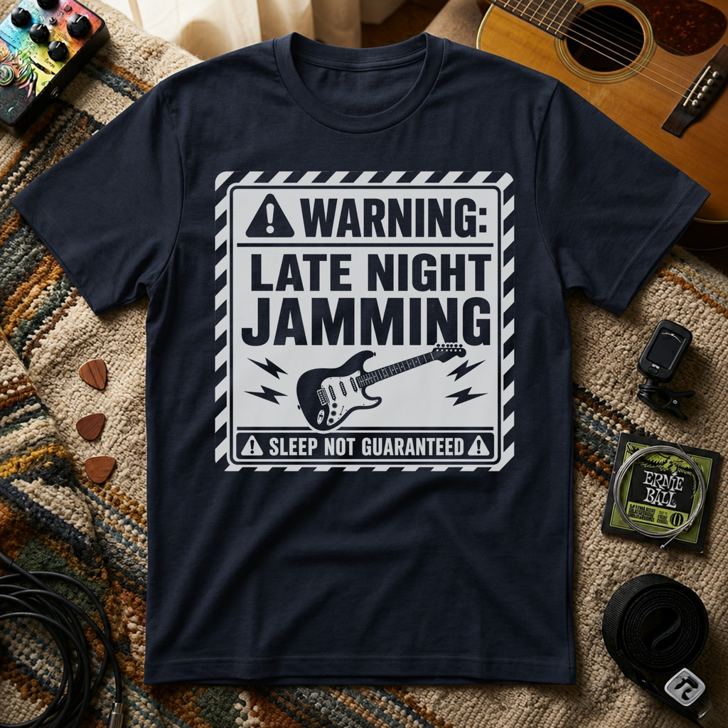 Warning Late Night Jamming T-Shirt