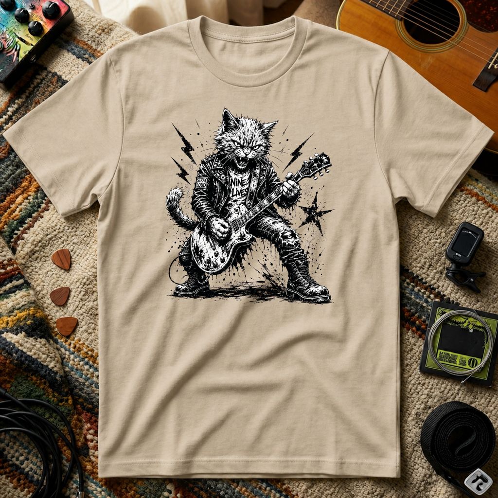 Punk Rock Cat T-Shirt