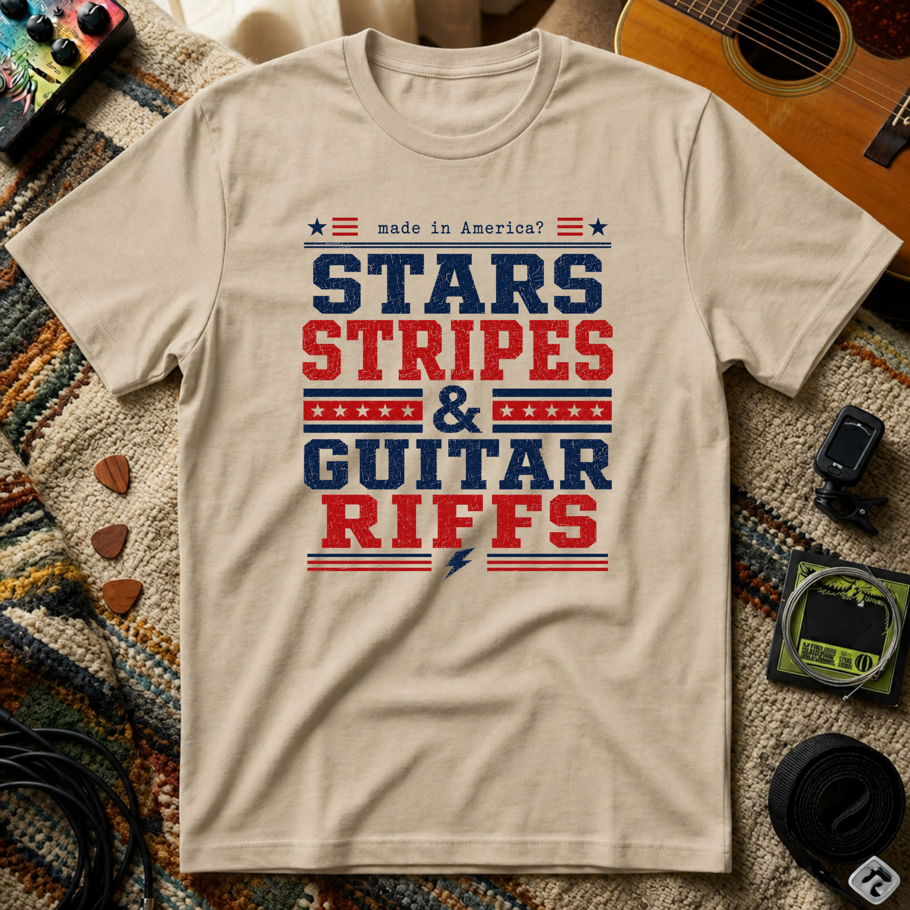 Stars Strips & Guitar Riffs T-Shirt