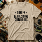 Running On Coffee Bad Decisions Guitar Riffs T-Shirt
