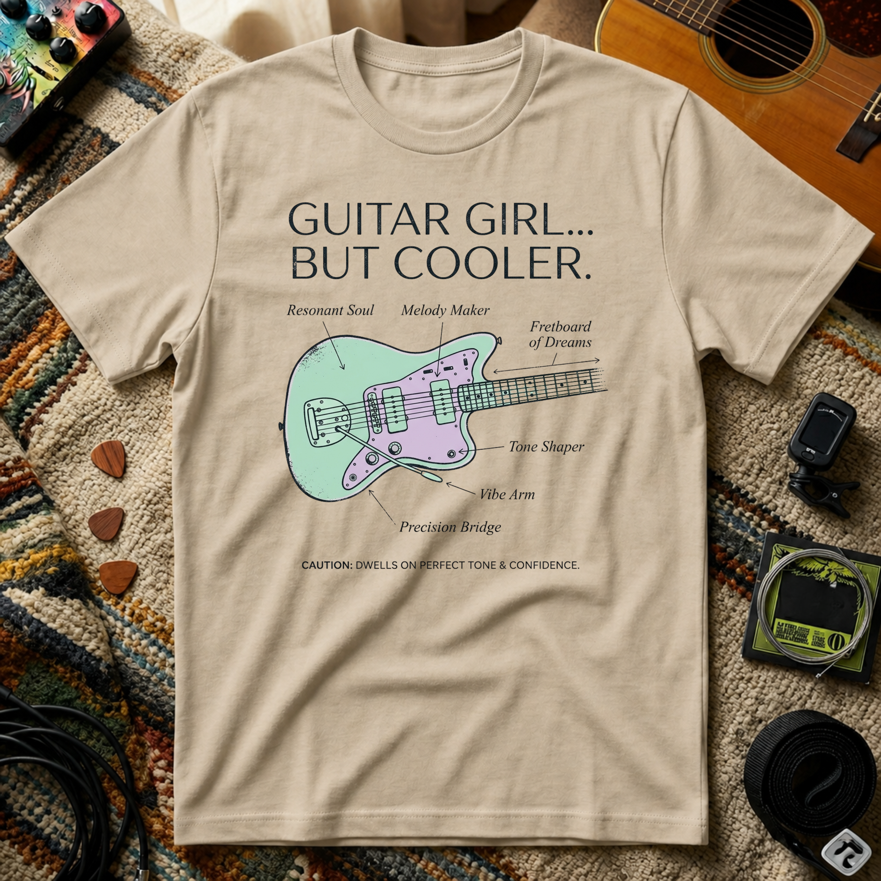Guitar Girl But Cooler T-Shirt