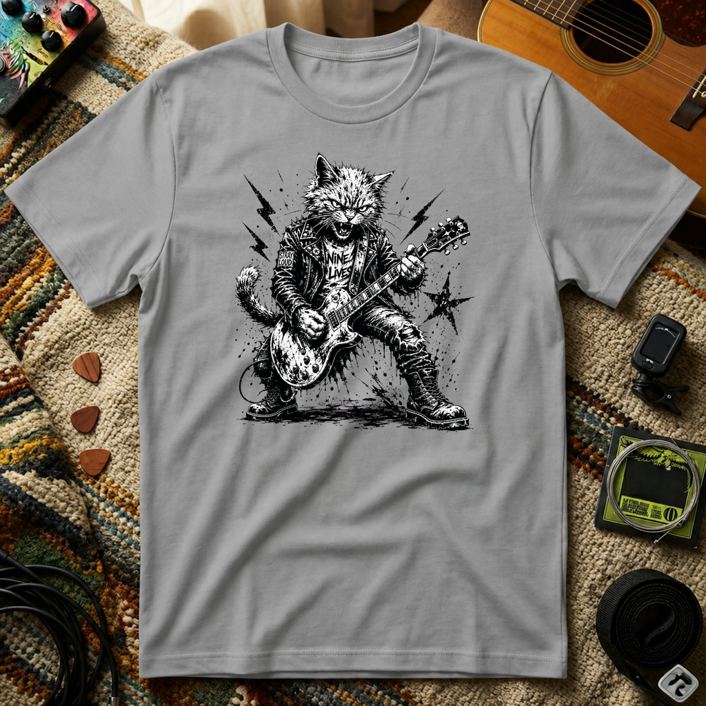Punk Rock Cat T-Shirt