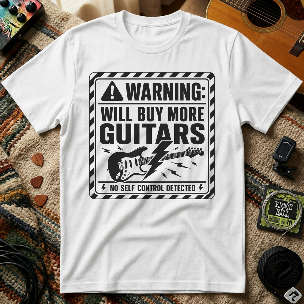 Warning Will Buy More Guitars T-Shirt
