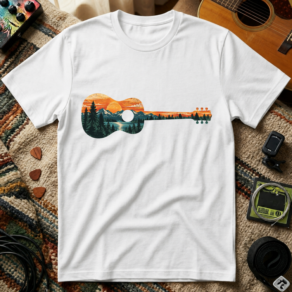 Guitar Woods Landscape T-Shirt