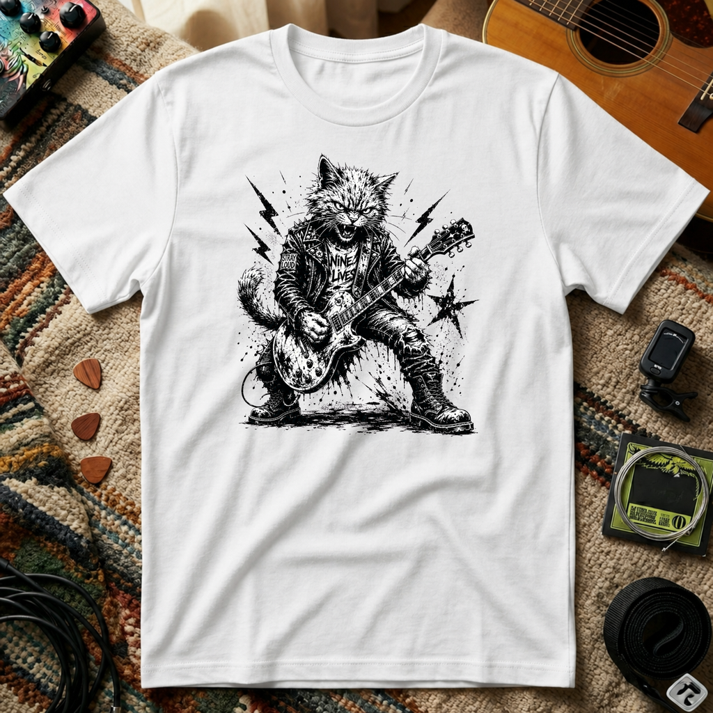 Punk Rock Cat T-Shirt